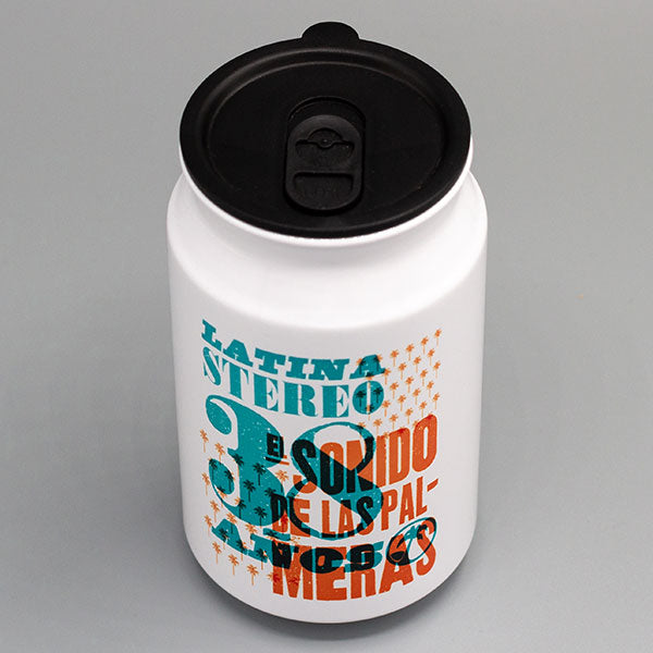 Recipiente tipo Lata con tapa color blanco