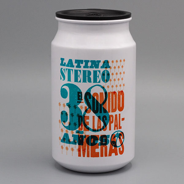 Recipiente tipo Lata con tapa color blanco