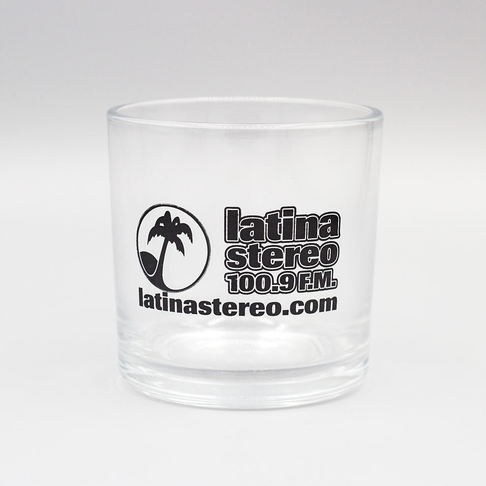 Vaso Whiskero logo Latinastereo completo