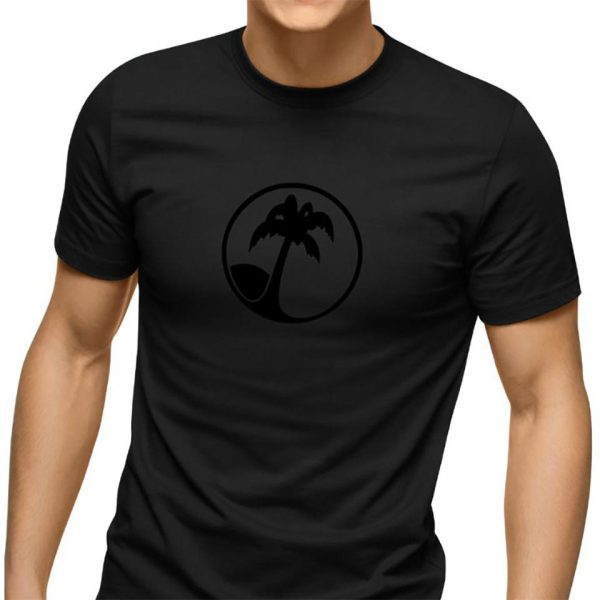 Camiseta Hombre Slim Logo Tono a Tono Negra